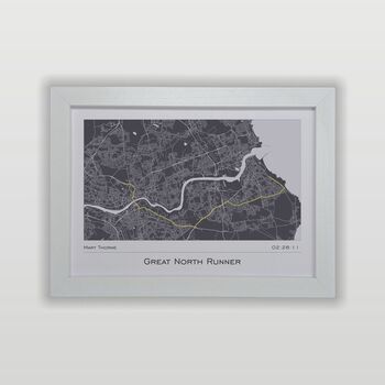 Great North Run Route Map Personalised Runner Gift, 6 of 6