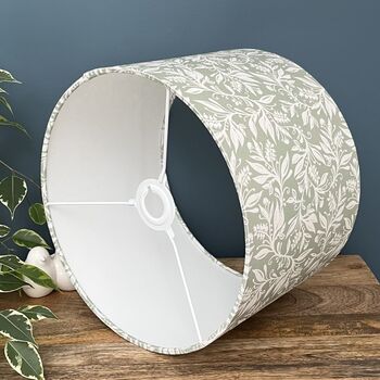 Oxford Green Botanical Leaves Drum Lampshades, 7 of 9