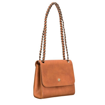 Women's Luxury Leather Chain Crossbody Handbag 'Perano', 7 of 12