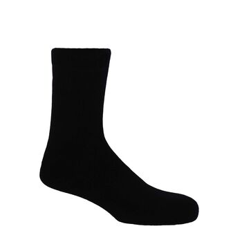 His And Hers Plain Bed Socks Black And Cream, 2 of 3
