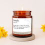 Cwtch Dictionary Definition Large Scented Brown Candle Box, thumbnail 1 of 2