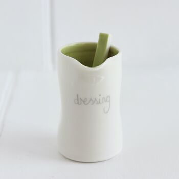 Handmade Colourful Porcelain Dressing Jug And Spoon, 8 of 12