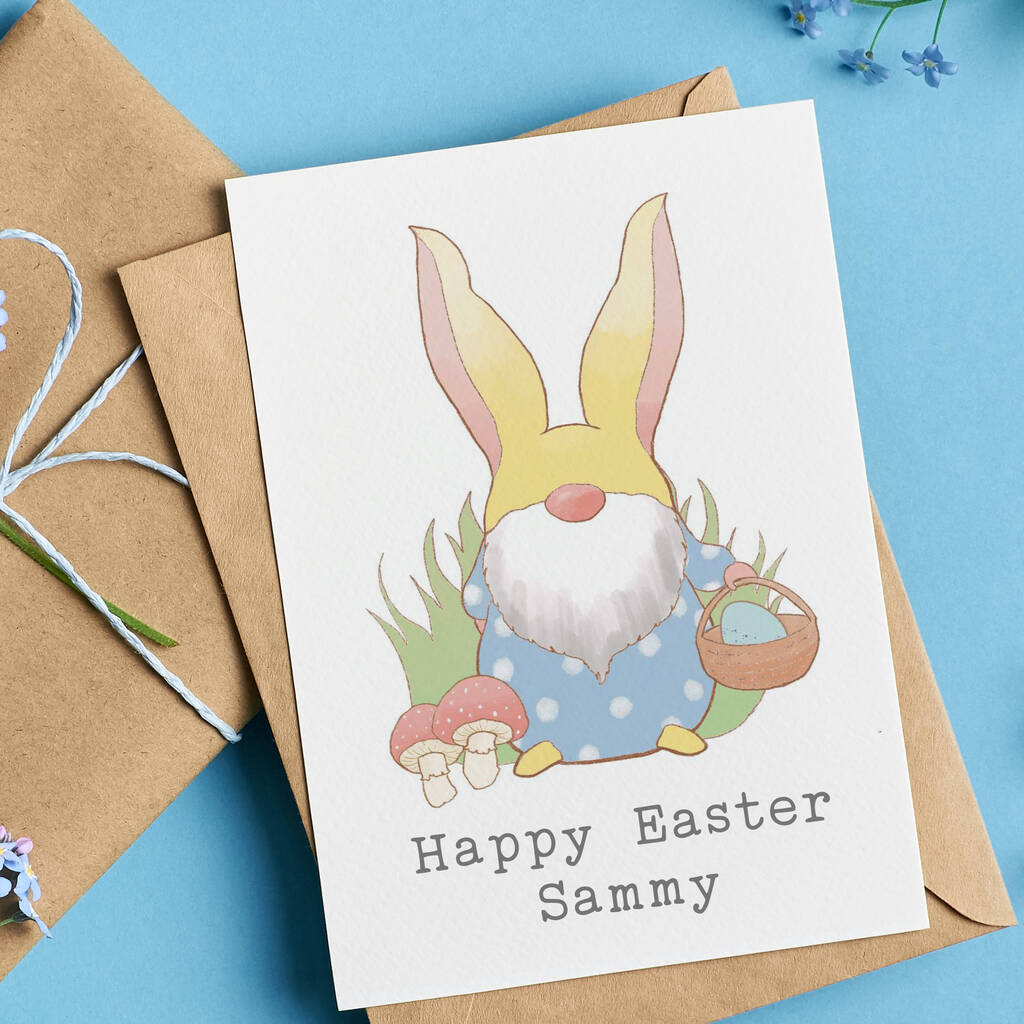 Personalised Easter Gonk Card By So Close | notonthehighstreet.com