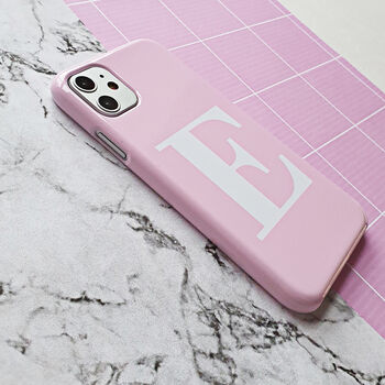Personalised Pink And White Alphabet Phone Case, 2 of 10