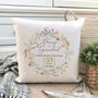 Personalised Golden Wedding Anniversary Cushion Floral, thumbnail 1 of 2