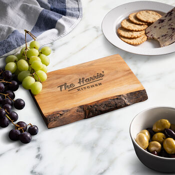 Personalised 'His Kitchen' Olive Wood Serving Board, 4 of 7