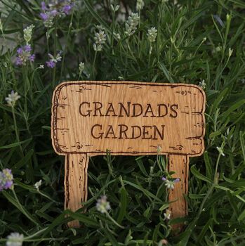 Personalised Garden Name Sign – Plaque For Garden Lovers And Grandads / Grandma, 4 of 5