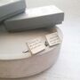 Stainless Steel Engraved Rectangle Cufflinks, thumbnail 2 of 5