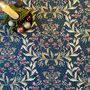 Luxury Heavy Linen Feel Tablecloth Christmas Ivy Navy And Gold, thumbnail 5 of 7