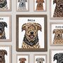 Personalised Airedale Terrier Memorial Print For Dog Loss, thumbnail 10 of 10