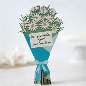 Personalised Birth Flower Card, April, Daisy, 2 of 3