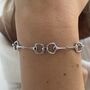 Petite Size Sterling Silver Snaffle Bit Bracelet, thumbnail 5 of 12