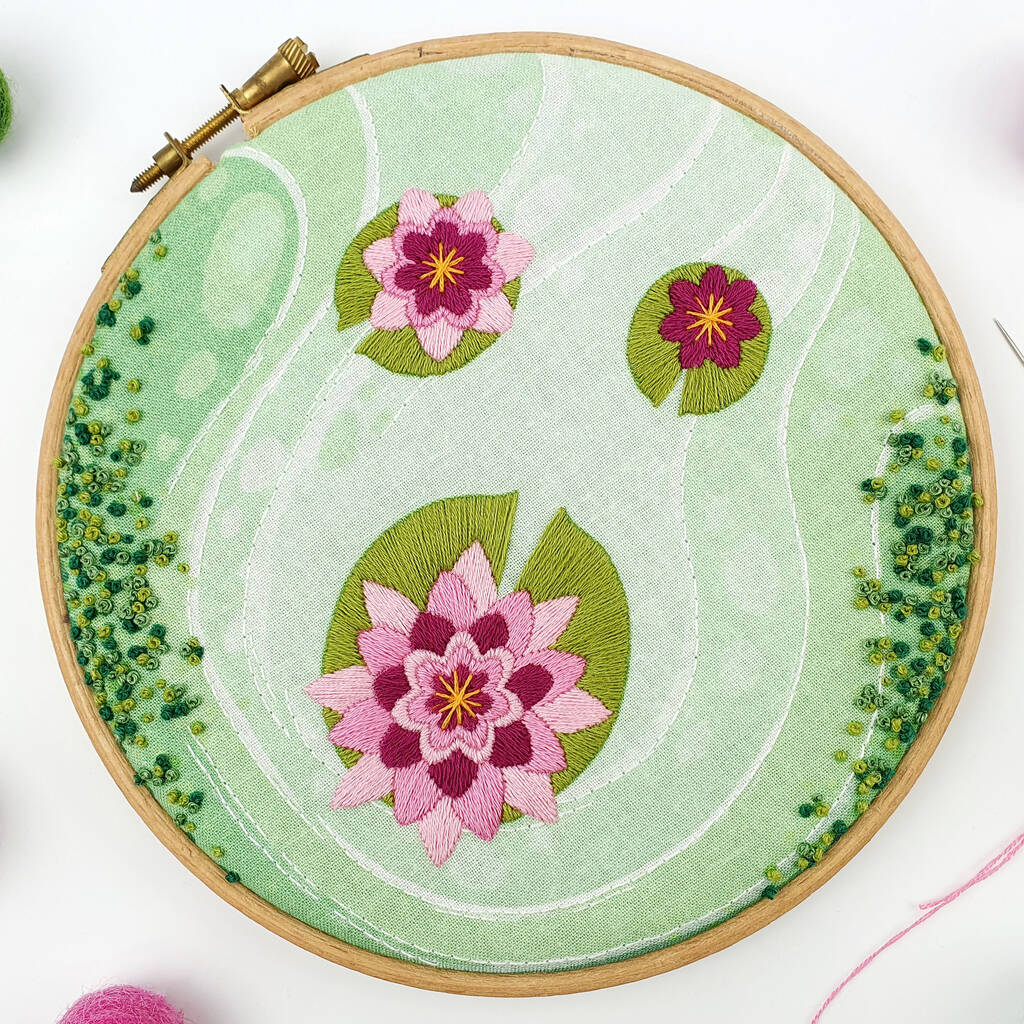 Lily Pad Embroidery Kit, 1 of 4