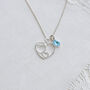 Two Hearts Personalised Necklace In Sterling Silver, thumbnail 12 of 12