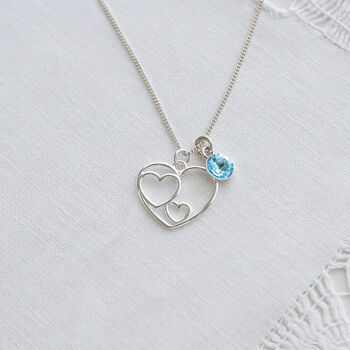 Two Hearts Personalised Necklace In Sterling Silver, 12 of 12