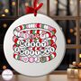 Merry Swiftmas Friendship Bracelet Christmas Bauble, thumbnail 1 of 2
