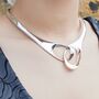 Interlocking Solid Silver Circles Bangle, thumbnail 3 of 7