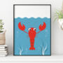 Childrens Lobster Nursery Print, thumbnail 3 of 4
