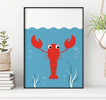 Childrens Lobster Nursery Print, 3 of 4
