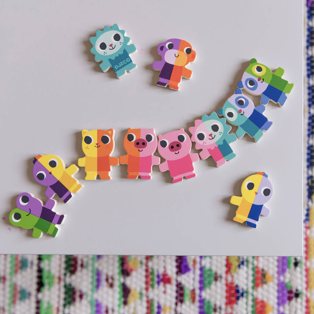 Image of Children's Stand Up Wooden Dominoes