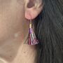 Rainbow Tinsel Party Earrings, thumbnail 1 of 4