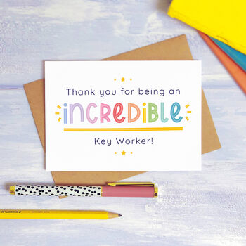 Incredible Key Worker Nursery Teacher Card, 6 of 10