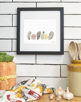 Oyster Limited Edition Giclée Print | Hand Drawn Seafood Illustration, 3 of 3
