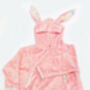 Pink Bunny Rabbit Kids Snuggle Hoodie /Wearable Blanket, thumbnail 5 of 8