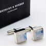 Moonstone Sterling Silver Cufflinks, thumbnail 5 of 5