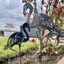 Flamingo Garden Stake Ornament Metal Art, thumbnail 1 of 6