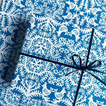 Folk Art Christmas Wrapping Paper, 4 of 4