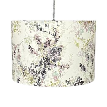 Camille Damson Purple Botanical Drum Lampshades, 3 of 8