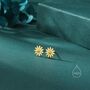 Daisy Flower Stud Earrings In Sterling Silver, thumbnail 5 of 11