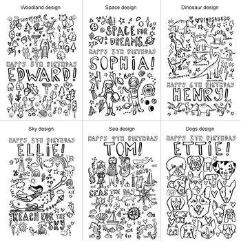 Personalised Colour It In Jigsaw Birthday Card, 2 of 5