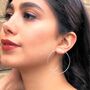 Large Sterling Silver Wire Hoop Earrings, thumbnail 1 of 4