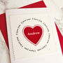 Heart Personalised Wedding Anniversary Card, thumbnail 4 of 4