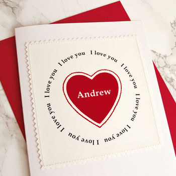 Heart Personalised Wedding Anniversary Card, 4 of 4