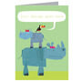 Personalised Rhinos New Baby Card, thumbnail 2 of 3