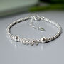 40th Birthday Beaded Rings Bracelet, Sterling Silver, thumbnail 1 of 5