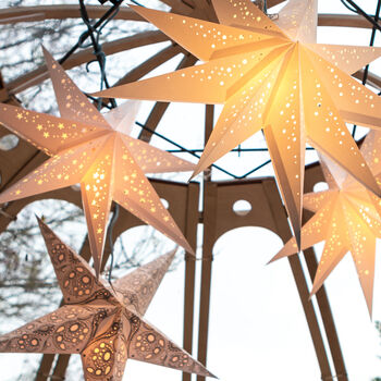 White Paper Star Lantern – Scandi Christmas Décor, Handmade And Reusable, 8 of 10