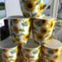 Set Of Six China Aspen Mugs In Sunflower Design, thumbnail 5 of 8