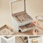Multi Layer Jewellery Organiser Box Case With Drawers, thumbnail 4 of 8