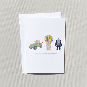 Safari Print Baby Muslin Gift Set With Card, 8 of 10