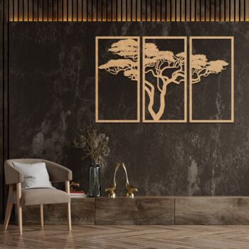 099 Wooden African Tree Wall Art Nature Decor, 5 of 9