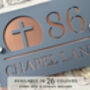 Personalised Cross House Sign Acrylic, thumbnail 1 of 6