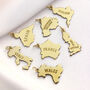 Personalised 9ct Gold Any Country Map Charm, thumbnail 1 of 9