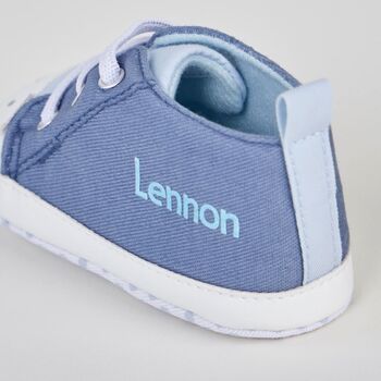 Personalised Blue Bear High Top Trainers, 3 of 4
