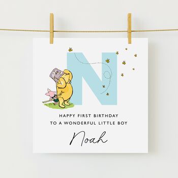 Initial Birthday Card Winnie The Pooh Niece *Fully Personalised, 2 of 2