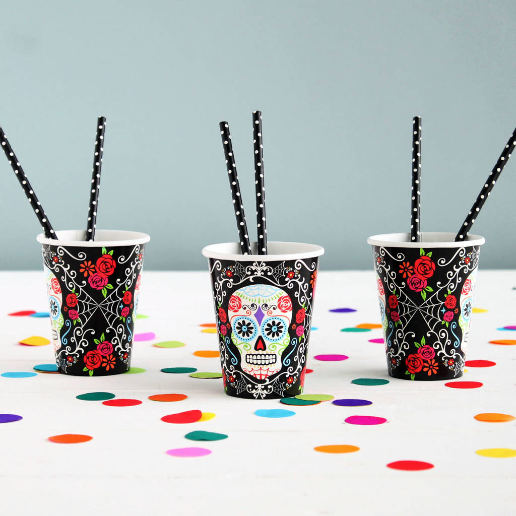 Halloween Day Of The Dead Party Cups By Postbox Party ...