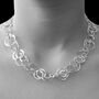 Interlinking Rings Of Saturn Sterling Silver Necklace, thumbnail 2 of 6